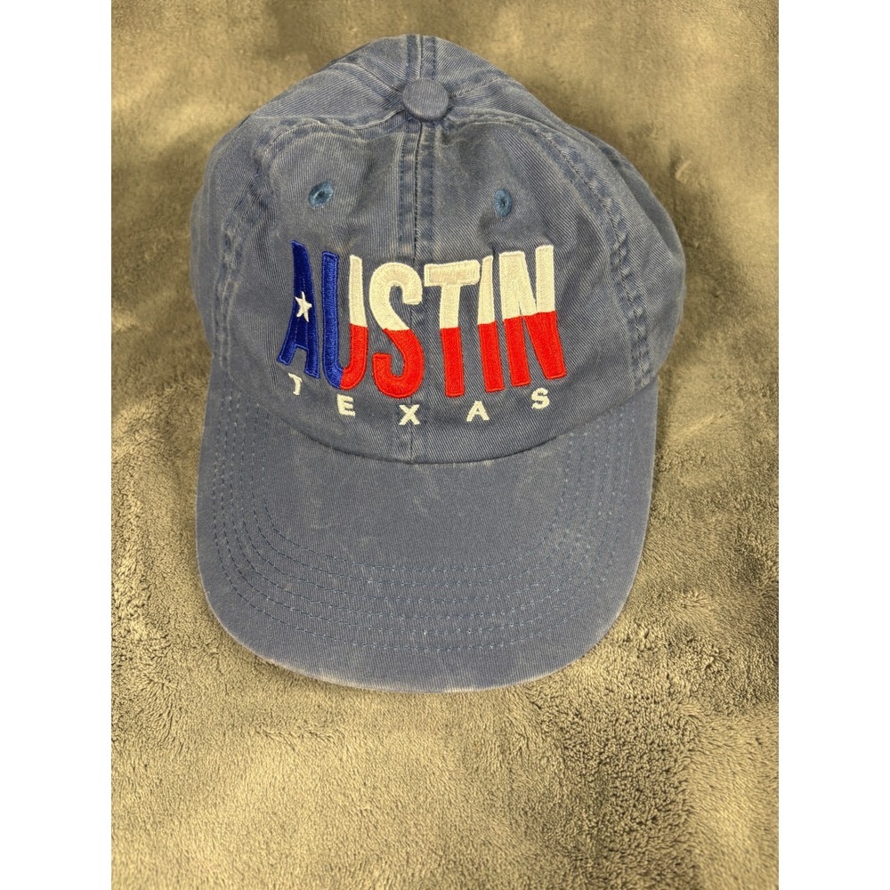 Port Authority Unisex Austin Texas Baseball Cap Adjustable Blue Cotton Souvenir